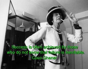 Coco chanel, quotes, sayings, success, failure, motivational