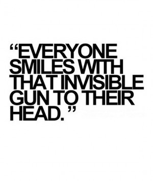 everyone smiles with that invisible gun to their