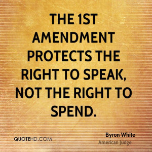 The 1st Amendment protects the right to speak, not the right to spend.