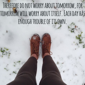 About being a worry wart. 