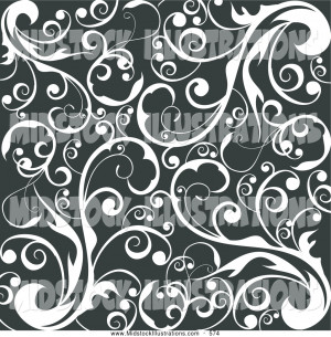illustration-of-a-patterned-wallpaper-scroll-background-of-curling ...