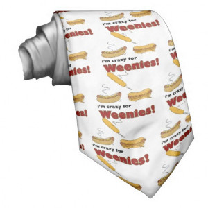Crazy For Weenies! Corn Chilli Hot Dog Custom Tie