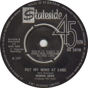 Ronnie Dove Put My Mind At Ease Neil Diamond Phil Kahl