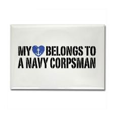 My Heart Navy Corpsman Rectangle Magnet for