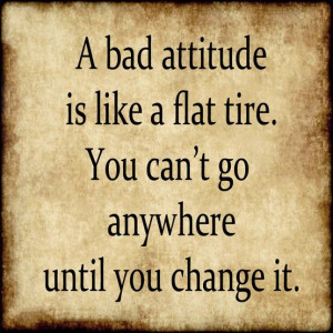 An inspirational picture quote about the effect of attitude on life