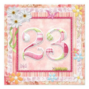 23rd birthday party scrapbooking style invite