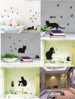 Footprint Removable Wall Stickers PVC Art DIY Decoration Decals Quotes ...