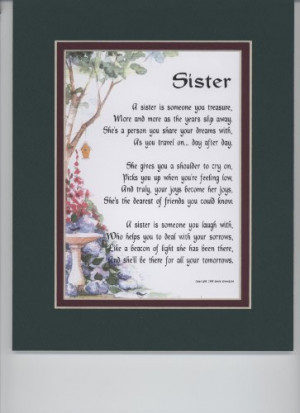 ... Enhanced With Watercolor Graphics. A Sentimental Gift For A Sister