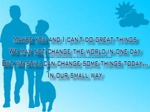 In Our Small Way - Michael Jackson Song Lyric Quote in Text Image