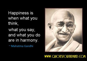 Gandhi, Happiness