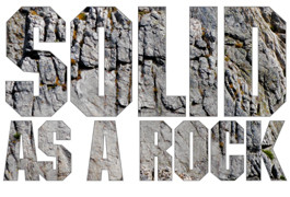 Solid as a Rock' on T-shirts, tops and a range of gift items