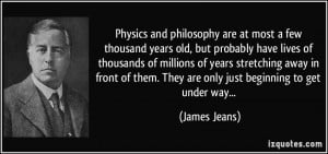 physics quotes james jeans says about physics