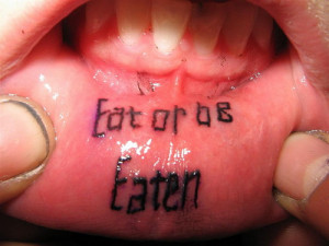 Nice Quotes Tattoos Ideas on Lips