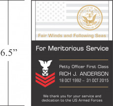 Sample Navy Service Recognition Wording (#329-1)
