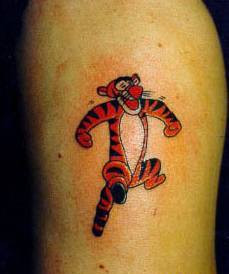 Cartoon Design Tiger Tattoo