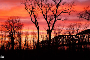 Sunset over the Jimmy Davis Bridge..Some days I really MISS HOME!