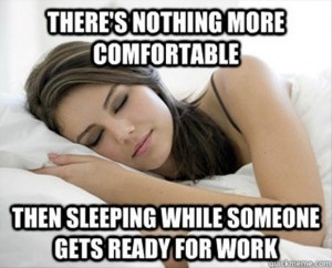there is nothing more comfrotable than sleeping while someone gets ...