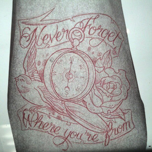 Compass Rose Tattoo with Quote