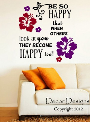 wall decal 29 99 be so happy inspirational quote wall decal 19 99