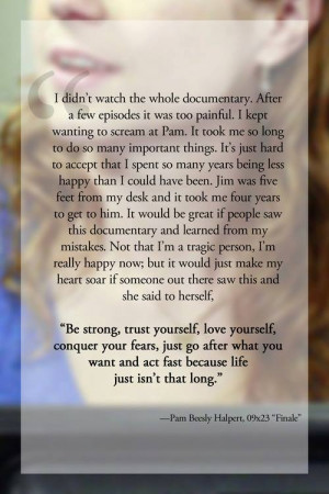 Pam Beesly Quotes I started watching again