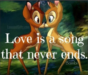 Love Quotes from Disney Movies - love this cute Bambi quote 