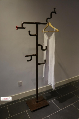 shelf floor coat rack hangers do the old iron pipes clothing display