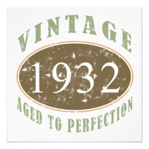 Vintage 1932 Aged To Perfection Custom Announcements from Zazzle.com