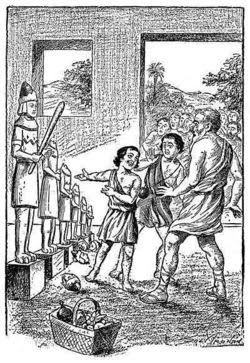 Jewish depiction of Abraham smashing the idols