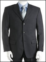 Striped suit - Credit: Bluefly.com