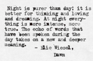 elie wiesel dawn night time poem poetry night