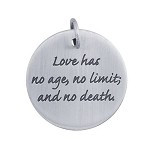 Silver Quote Charms Round Charms Quote Pendants Love Quotes 10 pieces