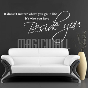 Home » Beside You - No Matter Where You Go - Wall Quotes - Wall ...
