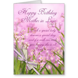 Mother in Law Birthday Card - Pink Feminine Floral