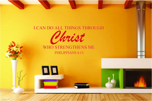 Philippians 4:13 I can do all...#2 Religious Wall Decal Quotes
