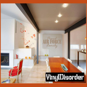 Proud Air force Family Patriotic Vinyl Wall Decal Sticker Mural Quotes ...
