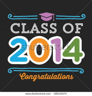 Class of 2014 Congratulations - Colorful Vector - High School Graduate ...