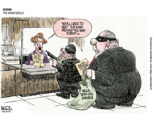 Funny Cartoon Bank Robbery