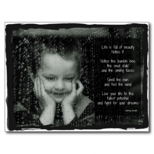 Rainy Day with Inspirational Quote Postcards