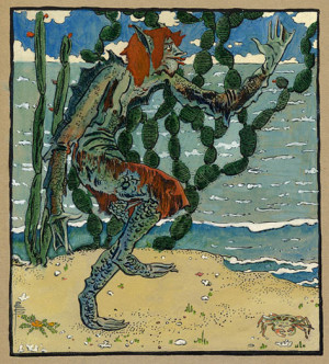 Pamela Coleman Smith. The Tempest. Caliban. Watercolor drawing, ca ...