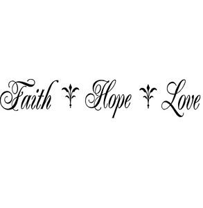 Religious-quote-Hope-Faith-Love-Believe-God-Lord-Christ-wall-mural ...