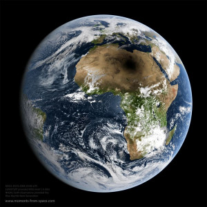 No, Africa does not have a burnt spot. That's our Moon's shadow.
