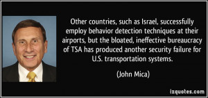 countries, such as Israel, successfully employ behavior detection ...