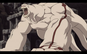 Gluttony in FMA: Conqueror of Shamballa.