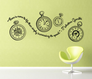 Gandhi quote- pocket watches decal with quote about time from Gandhi