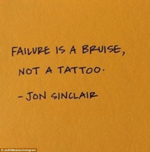 ... car crash two days before when she posted a quote from Jon Sinclair