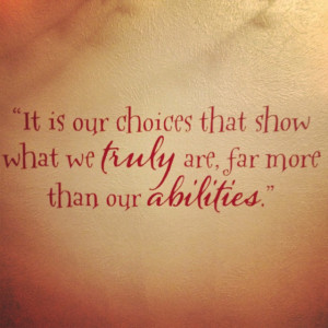 Vinyl Dumbledore wall quote :)