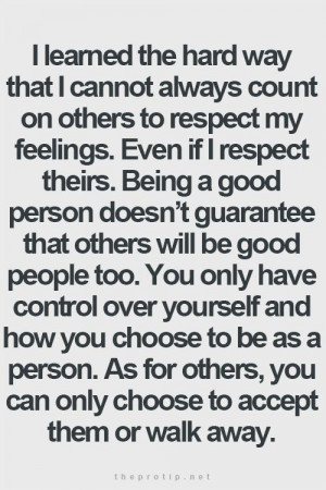 accept them or walk away