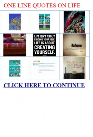 one line quotes on life – On Life