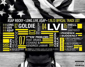 Hit the break for the full tracklist and expect Long.Live.A$AP out ...