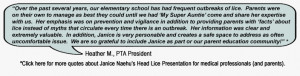 Heather M quote about Head Lice Presentation